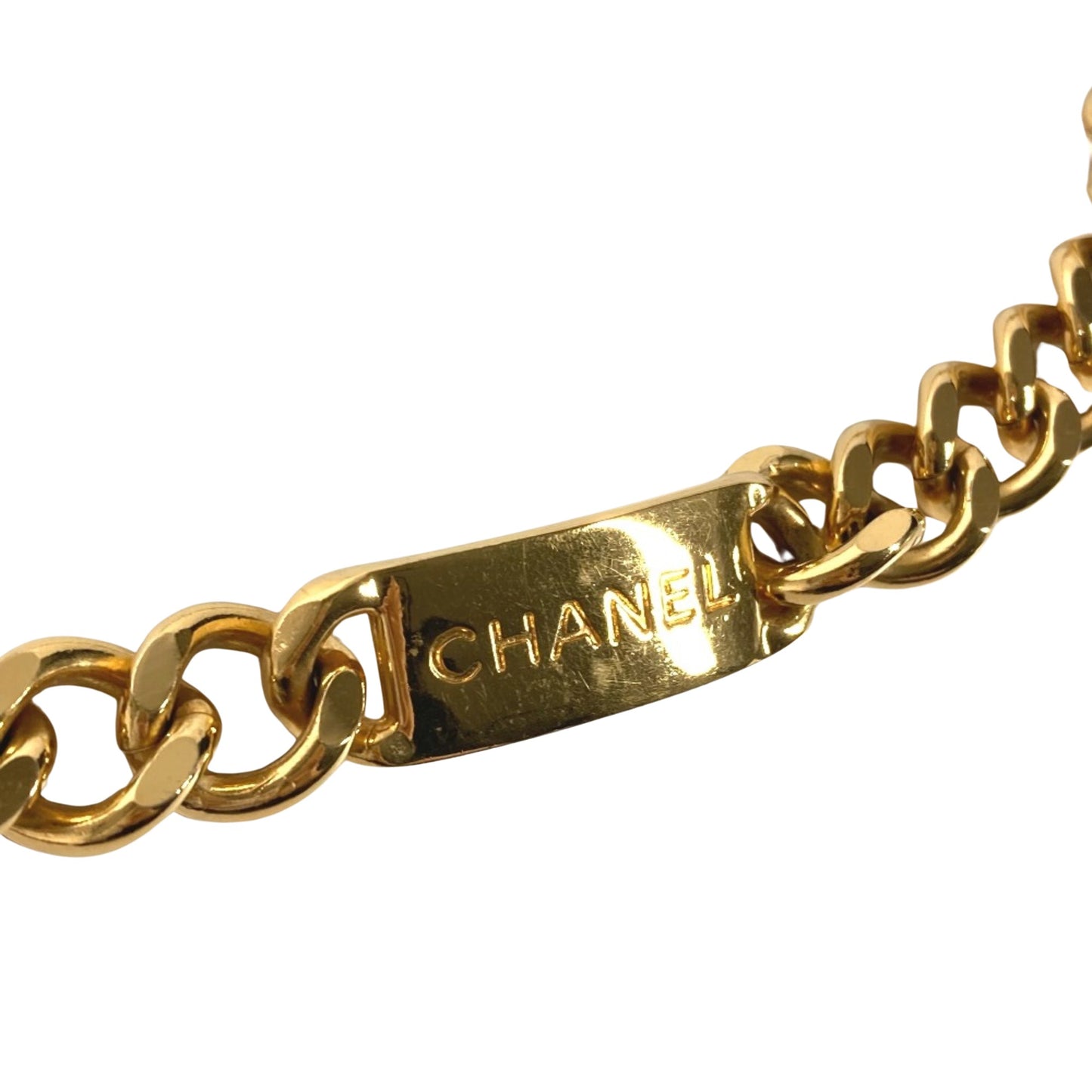 Chanel Coco Mark, Gold, Metal, belt