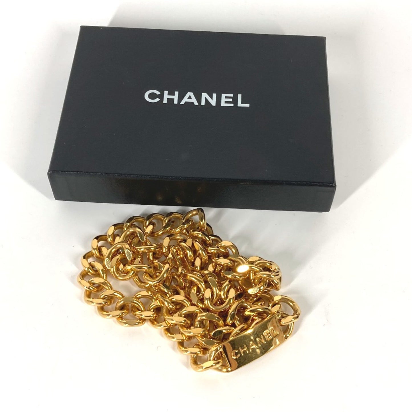 Chanel Coco Mark, Gold, Metal, belt