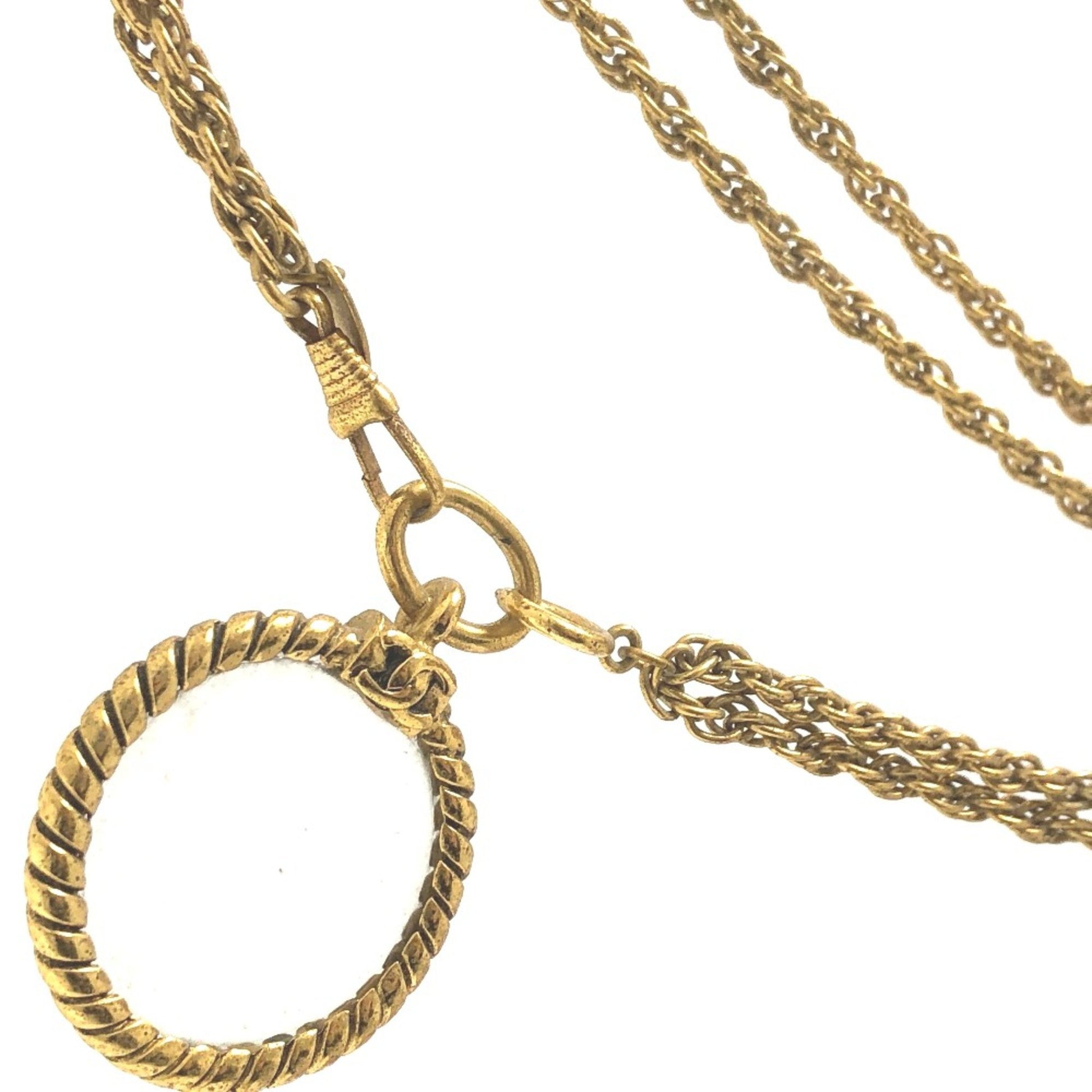 Chanel Coco Mark, Gold, Metal, necklace