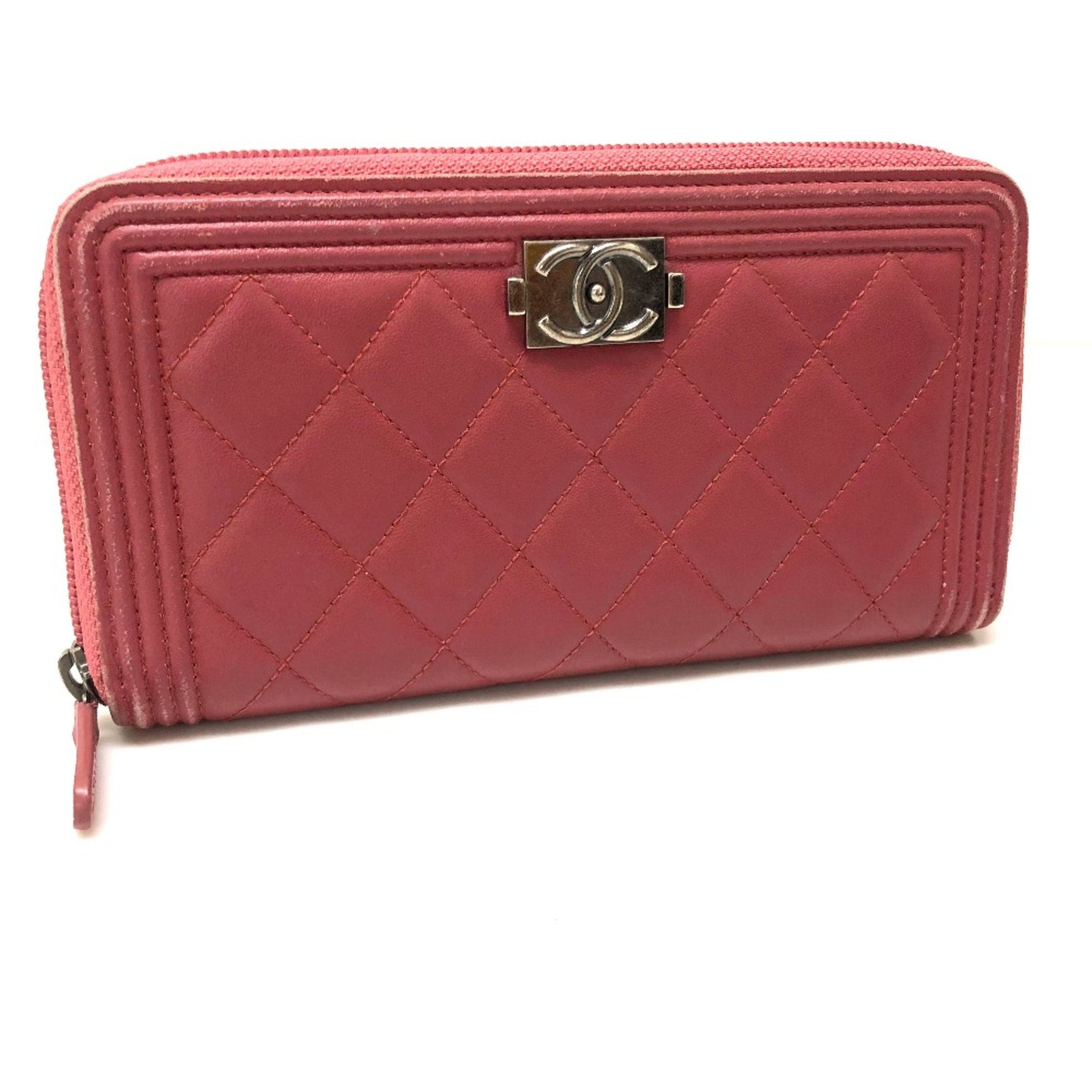 Chanel Boy, Pink, Leather, wallet