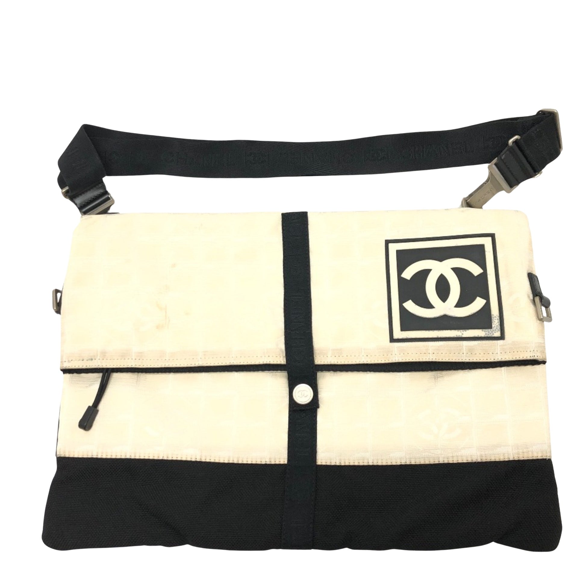 Chanel Sport line, Beige, Canvas, shoulder