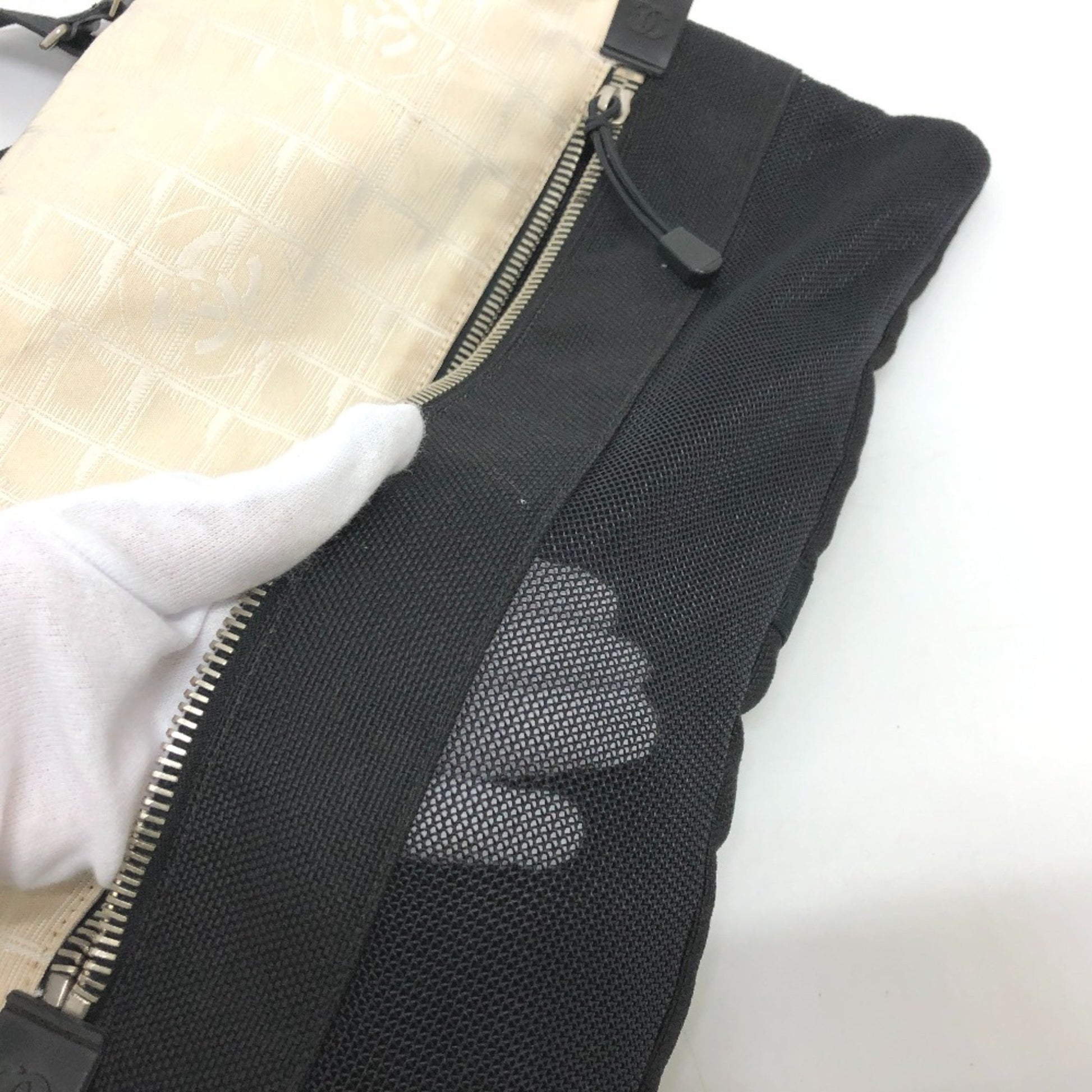 Chanel Sport line, Beige, Canvas, shoulder