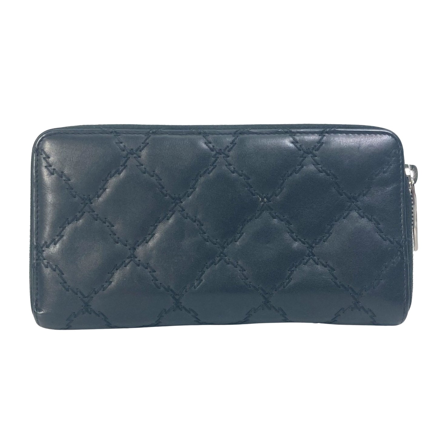 Chanel Zip around wallet, Black, Leather, wallet