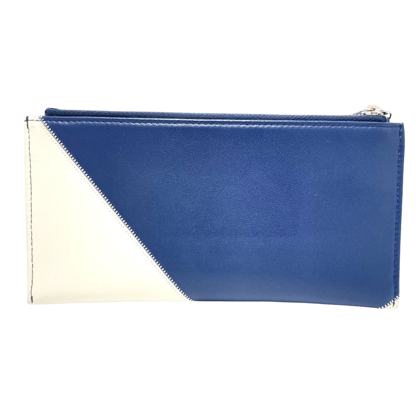 Chanel Square Blue Light, Blue, Leather, wallet