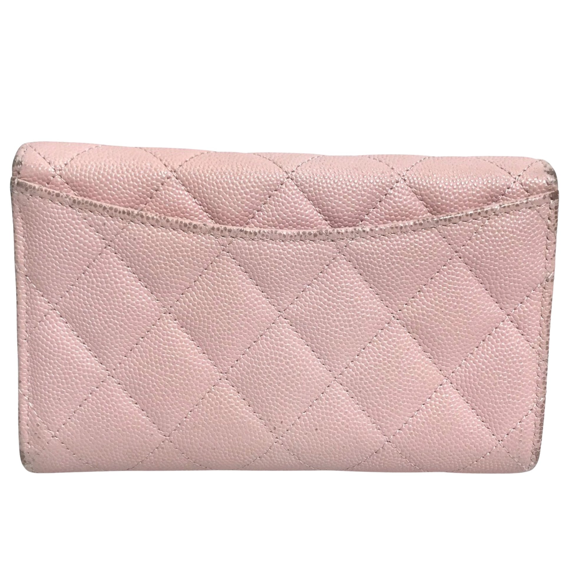 Chanel Matelassé, Pink, Leather, wallet