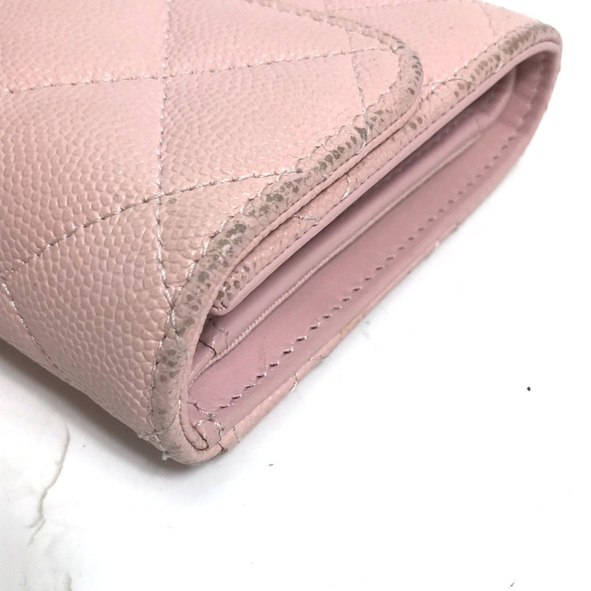 Chanel Matelassé, Pink, Leather, wallet