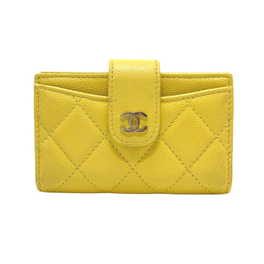 Chanel Matelassé, Yellow, Leather, wallet