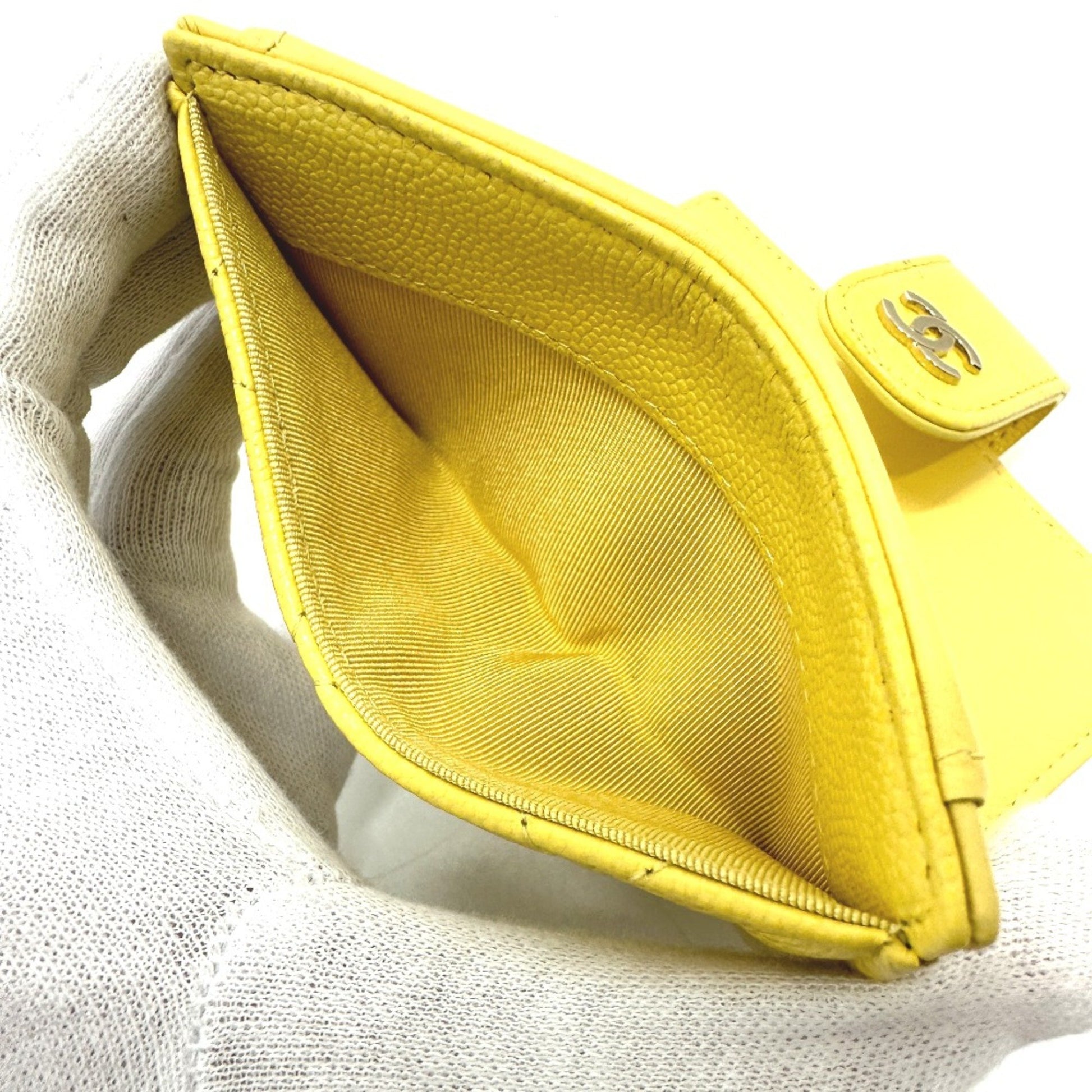Chanel Matelassé, Yellow, Leather, wallet