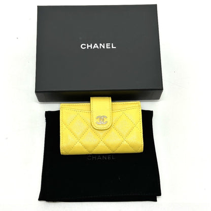 Chanel Matelassé, Yellow, Leather, wallet