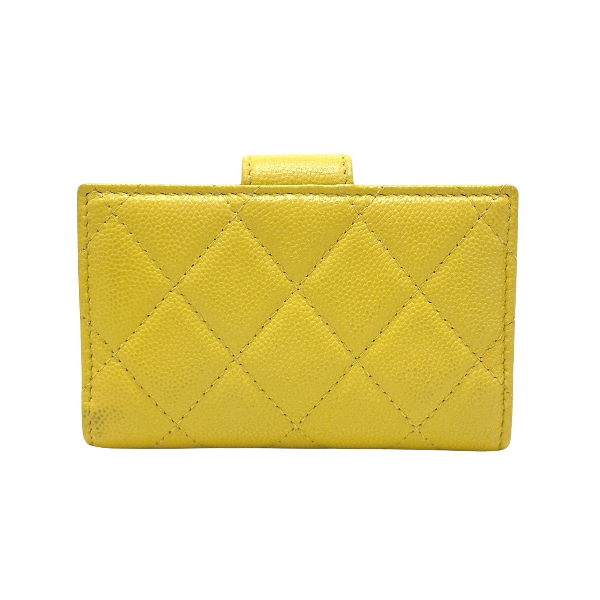 Chanel Matelassé, Yellow, Leather, wallet