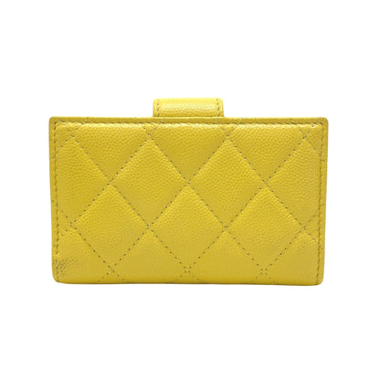 Chanel Matelassé, Yellow, Leather, wallet