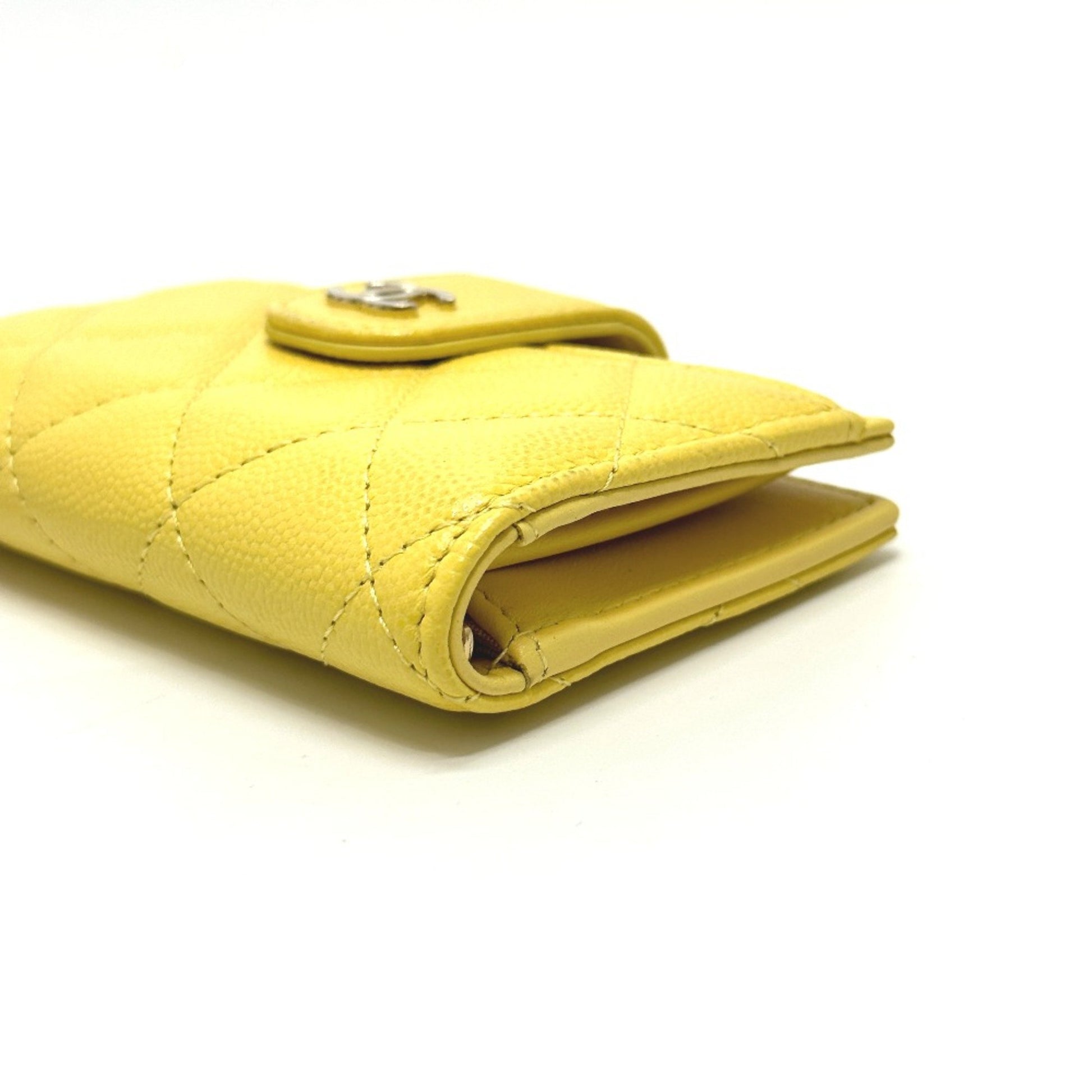 Chanel Matelassé, Yellow, Leather, wallet