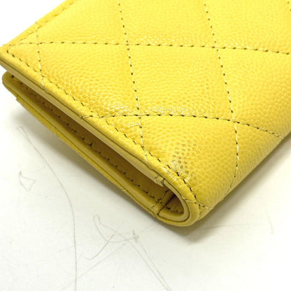 Chanel Matelassé, Yellow, Leather, wallet