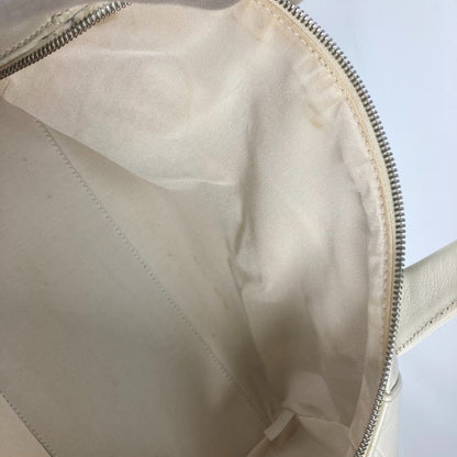 Chanel Boston, White, Leather, handbag