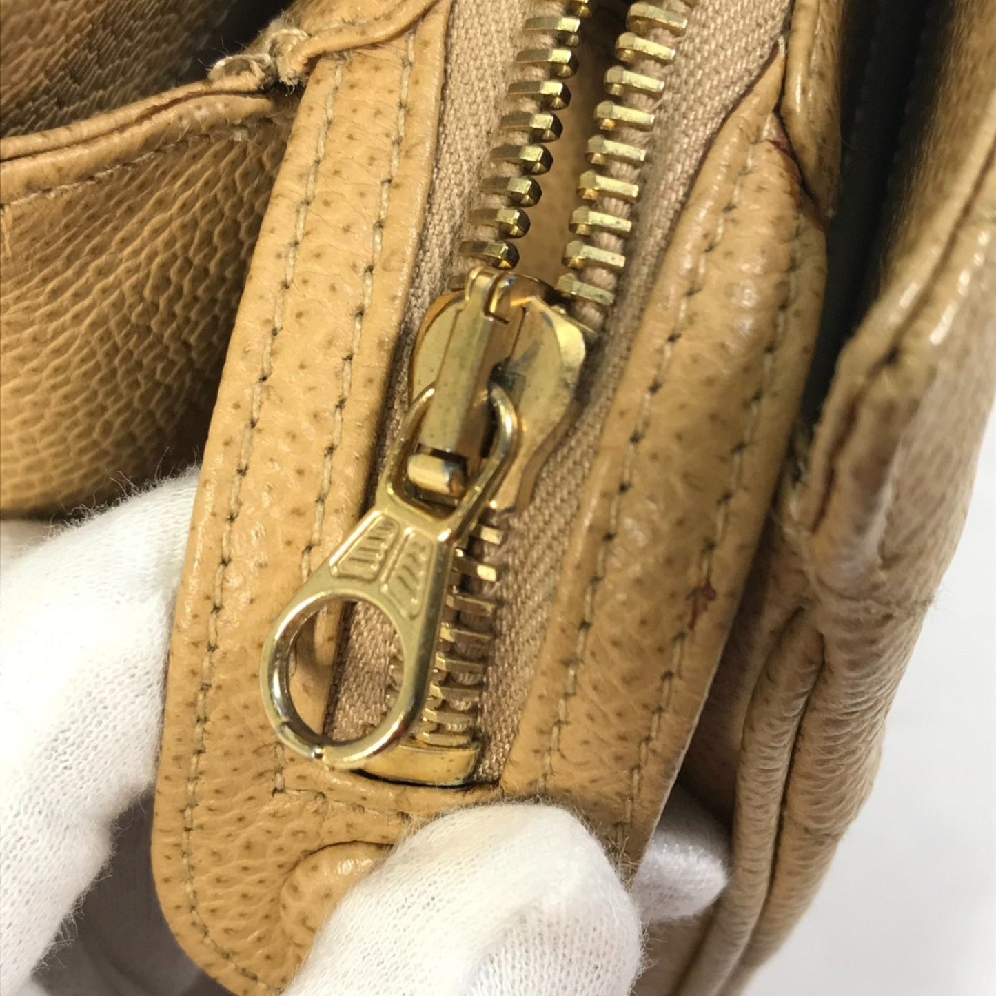 Chanel Wild stitch, Beige, Leather, handbag