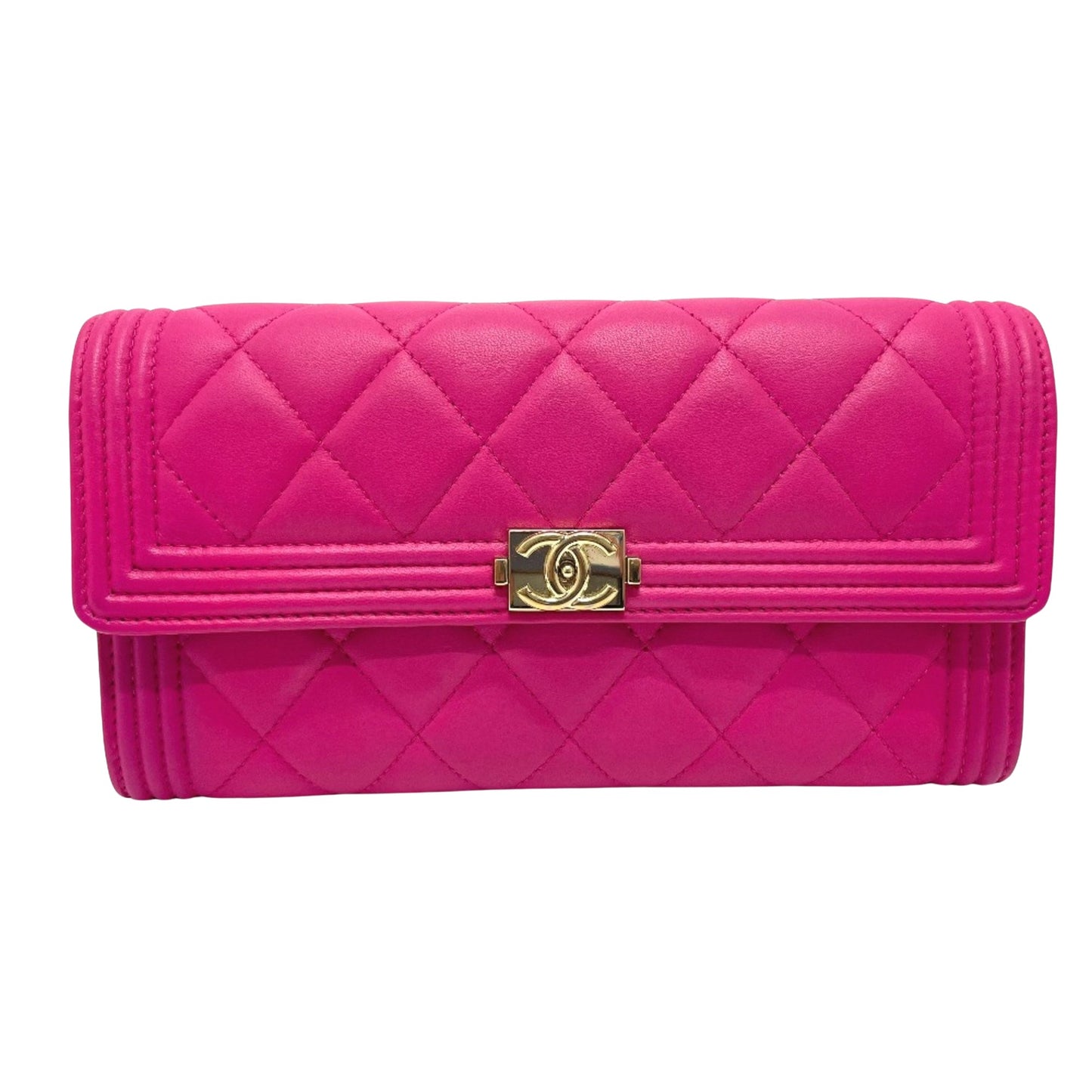 Chanel Boy, Pink, Leather, wallet