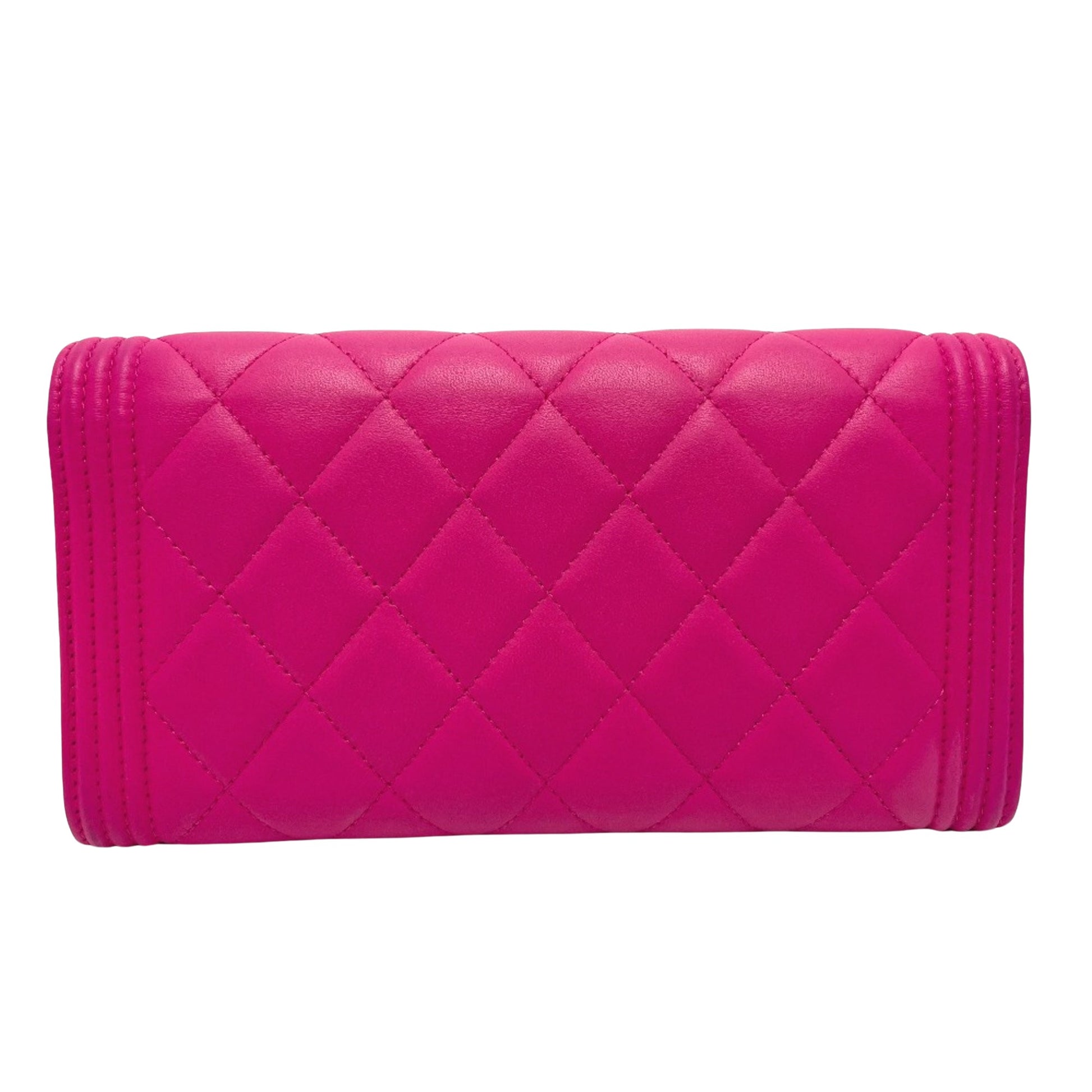 Chanel Boy, Pink, Leather, wallet