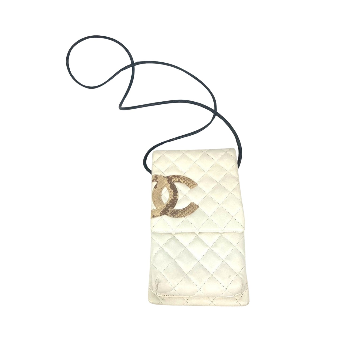 Chanel Cambon line, White, Leather, shoulder