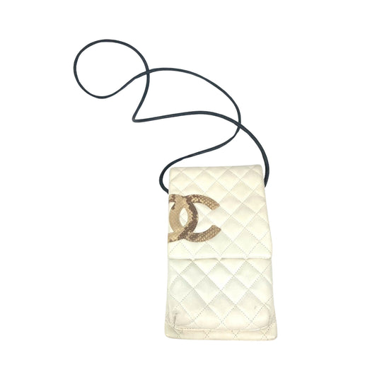 Chanel Cambon line, White, Leather, shoulder