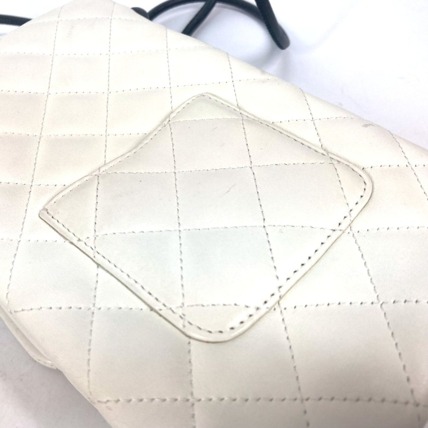 Chanel Cambon line, White, Leather, shoulder