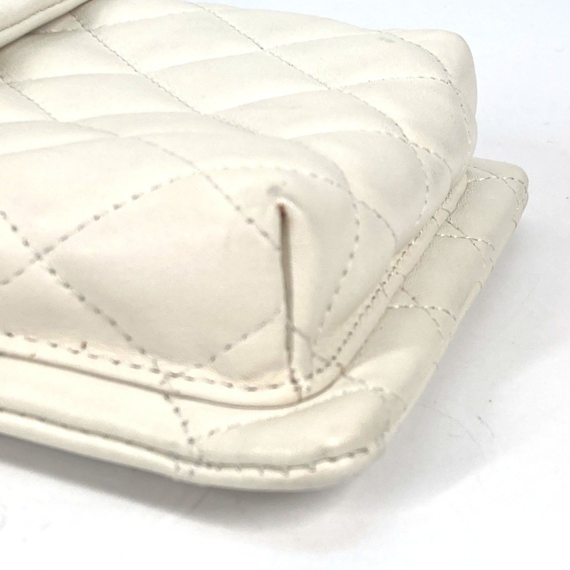 Chanel Cambon line, White, Leather, shoulder