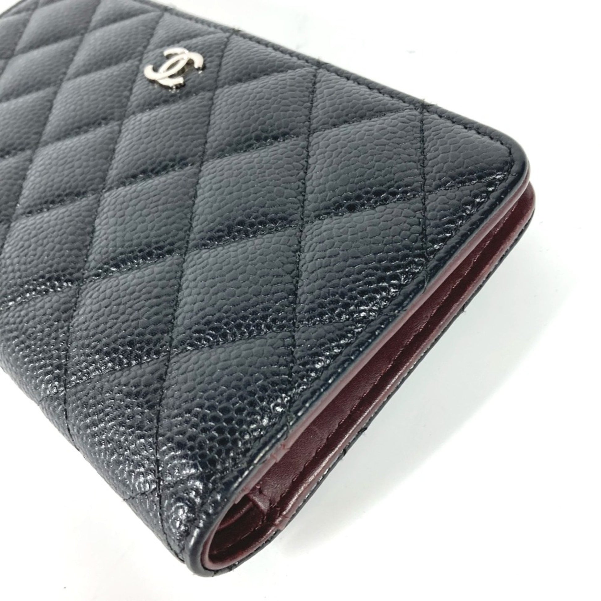 Chanel Matelassé, Black, Leather, wallet