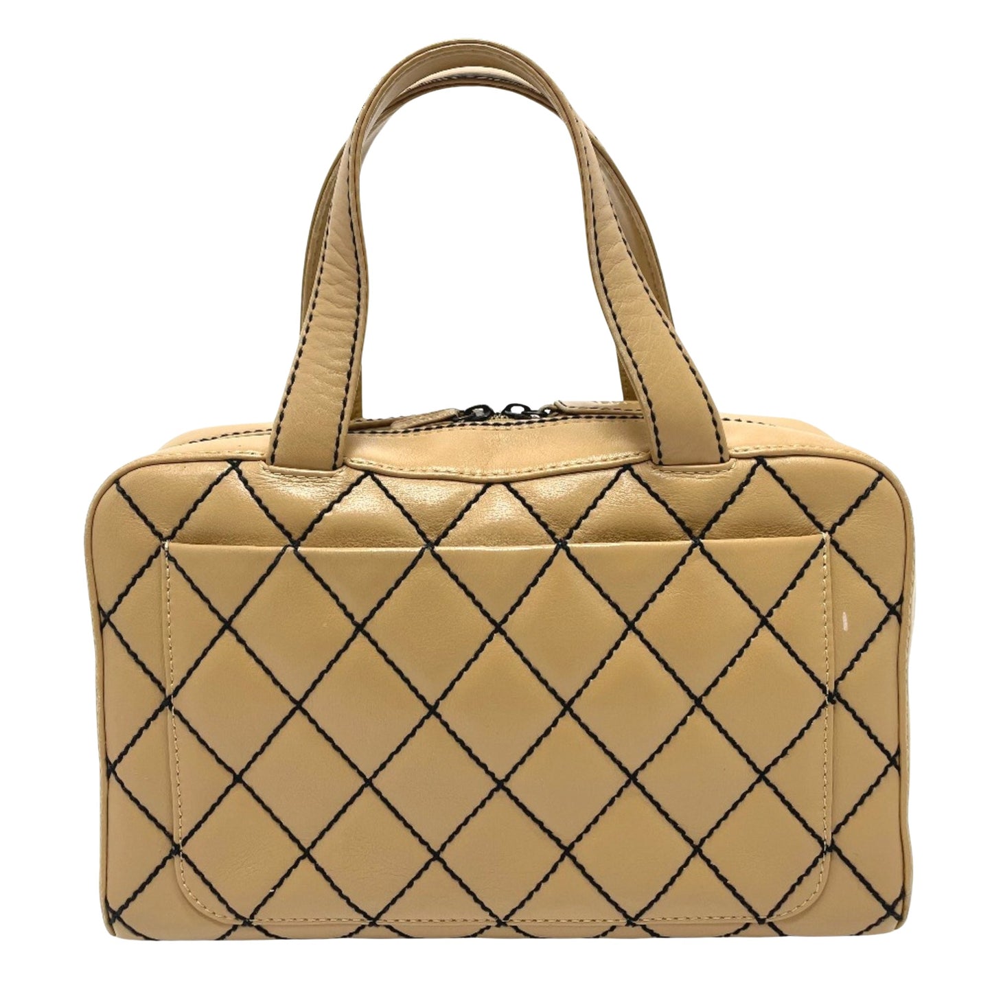 Chanel Wild stitch, Beige, Leather, handbag