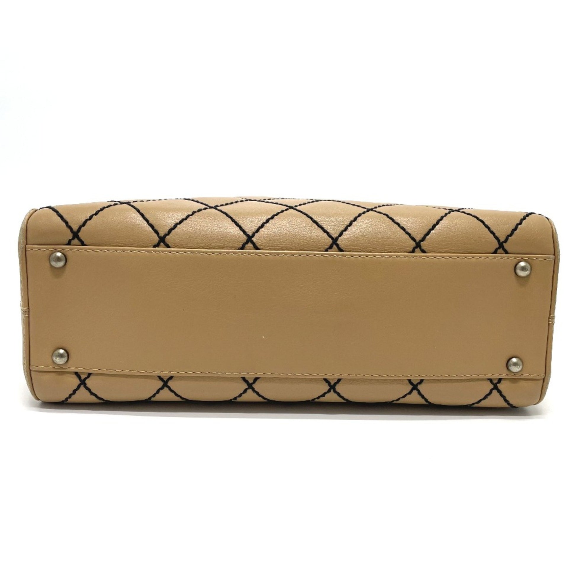 Chanel Wild stitch, Beige, Leather, handbag