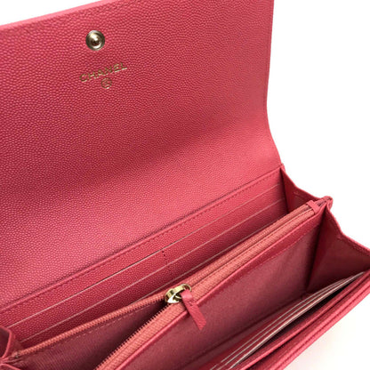Chanel Matelassé, Pink, Leather, wallet