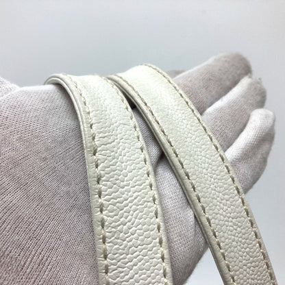 Chanel Logo CC, White, Leather, tote