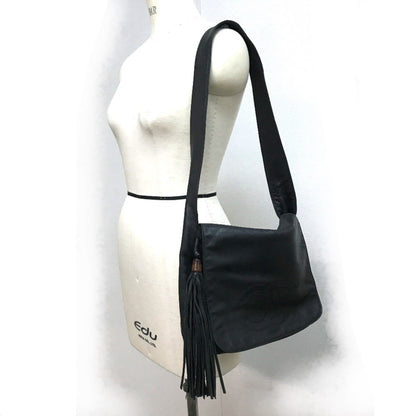 Chanel Logo CC, Black, Leather, shoulder