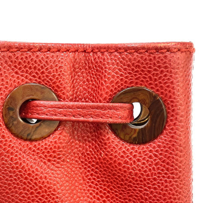 Chanel Coco Mark, Red, Leather, tote