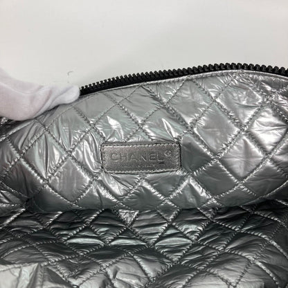 Chanel Coco Mark, White, Cloth, handbag