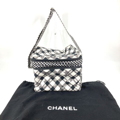 Chanel Coco Mark, White, Cloth, handbag