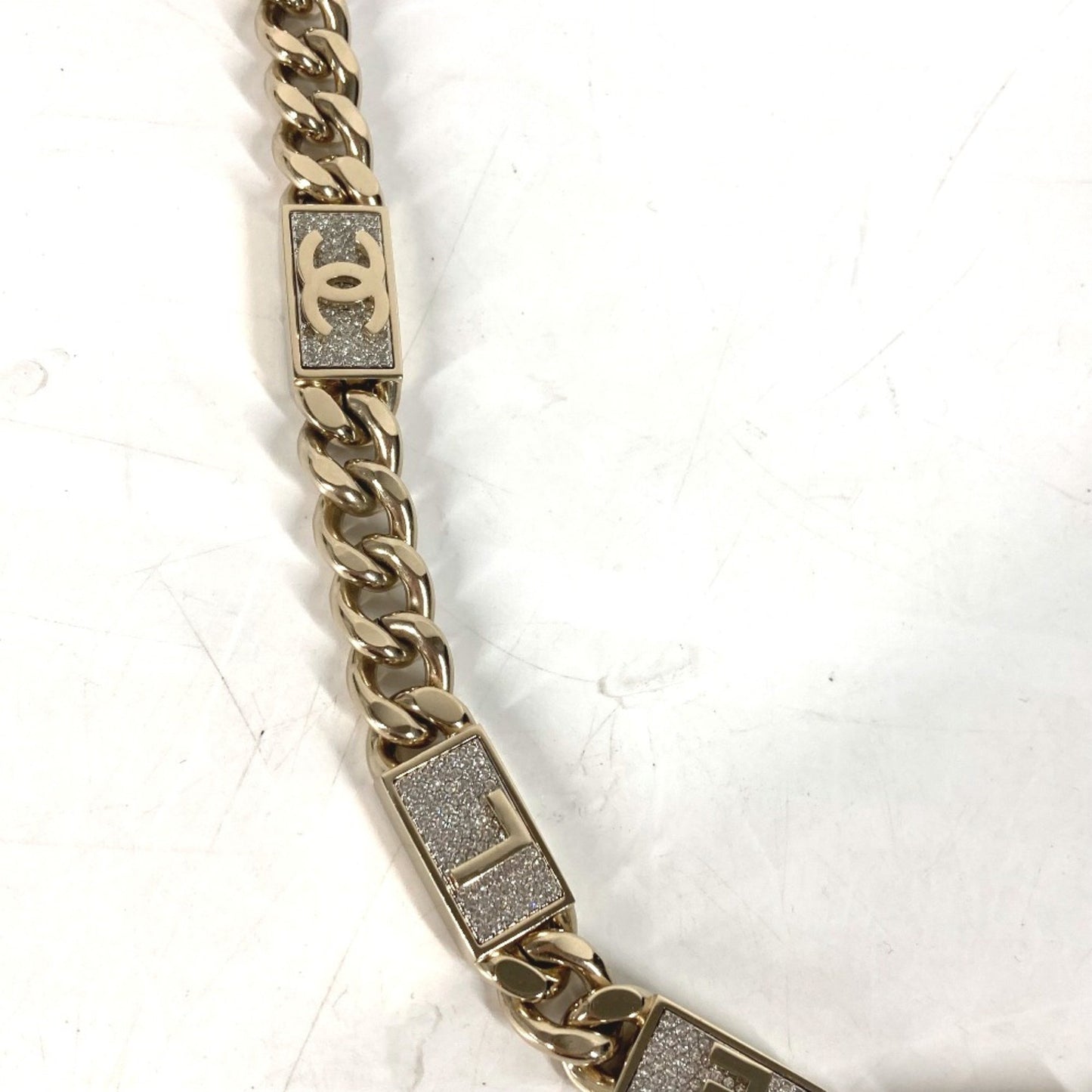 Chanel Coco Mark, Gold, Metal, belt