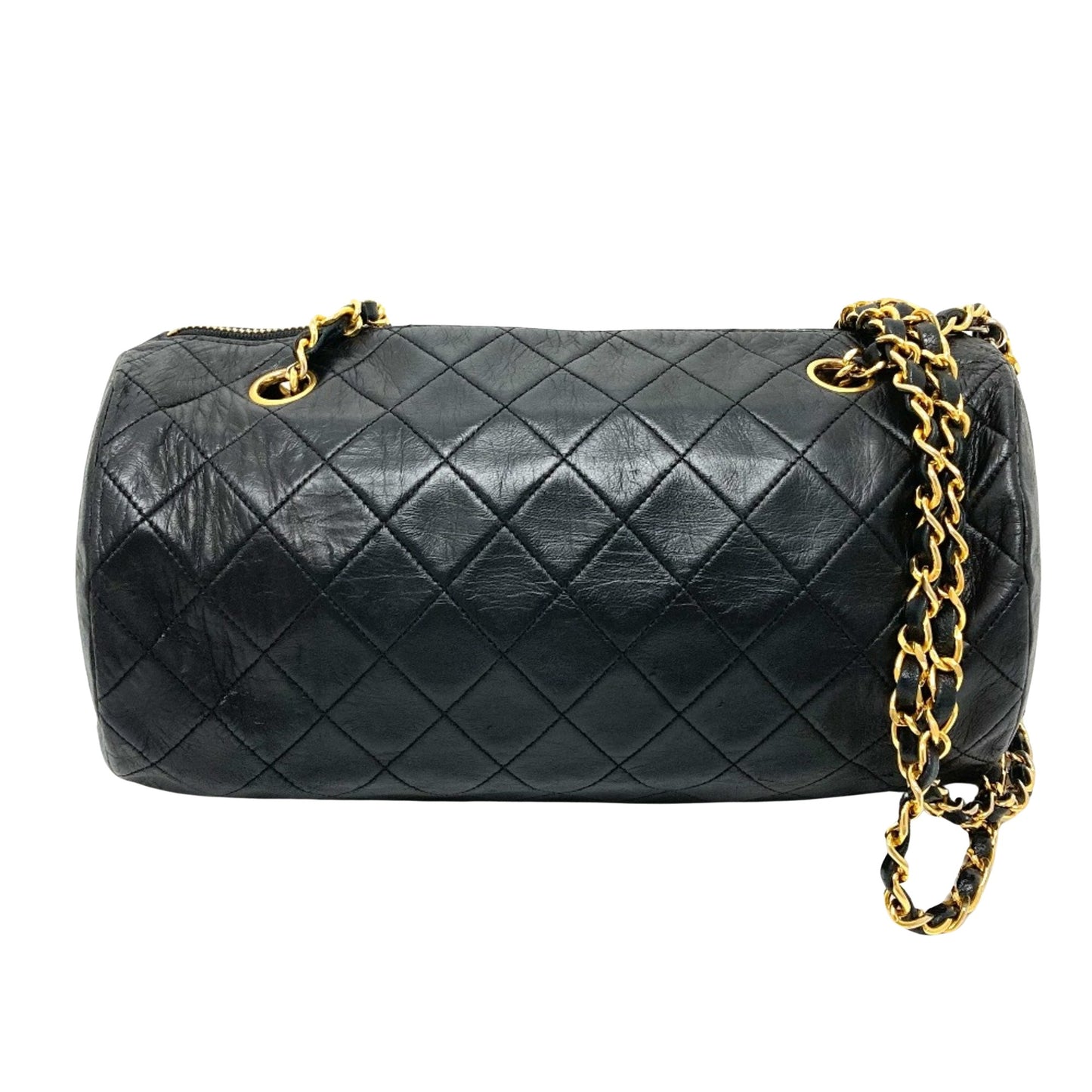 Chanel Matelassé, Black, Leather, shoulder