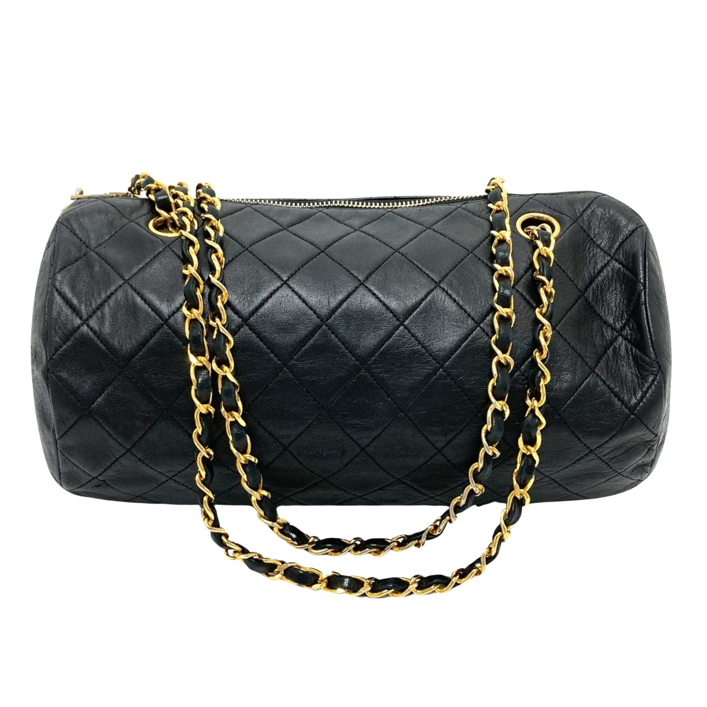 Chanel Matelassé, Black, Leather, shoulder