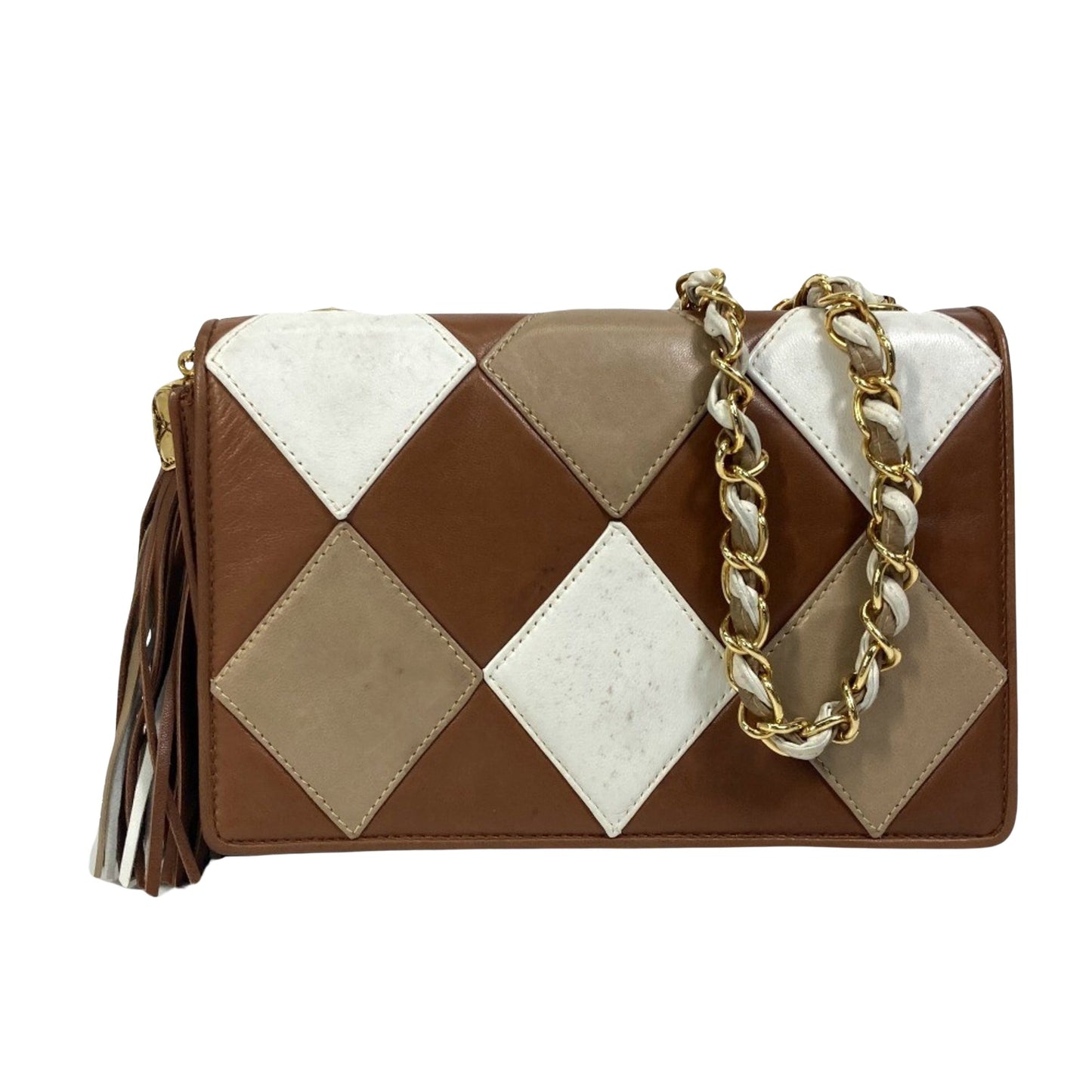 Chanel Coco Mark, Brown, Leather, shoulder