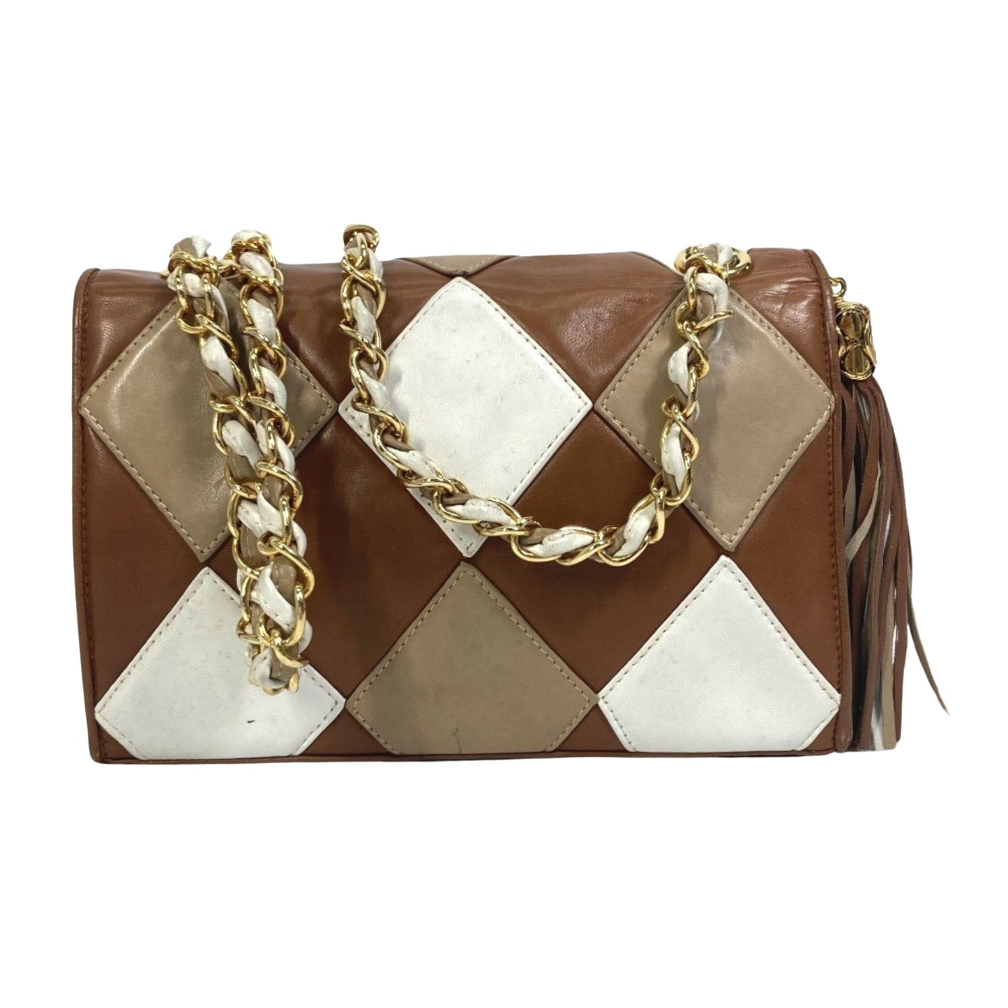 Chanel Coco Mark, Brown, Leather, shoulder