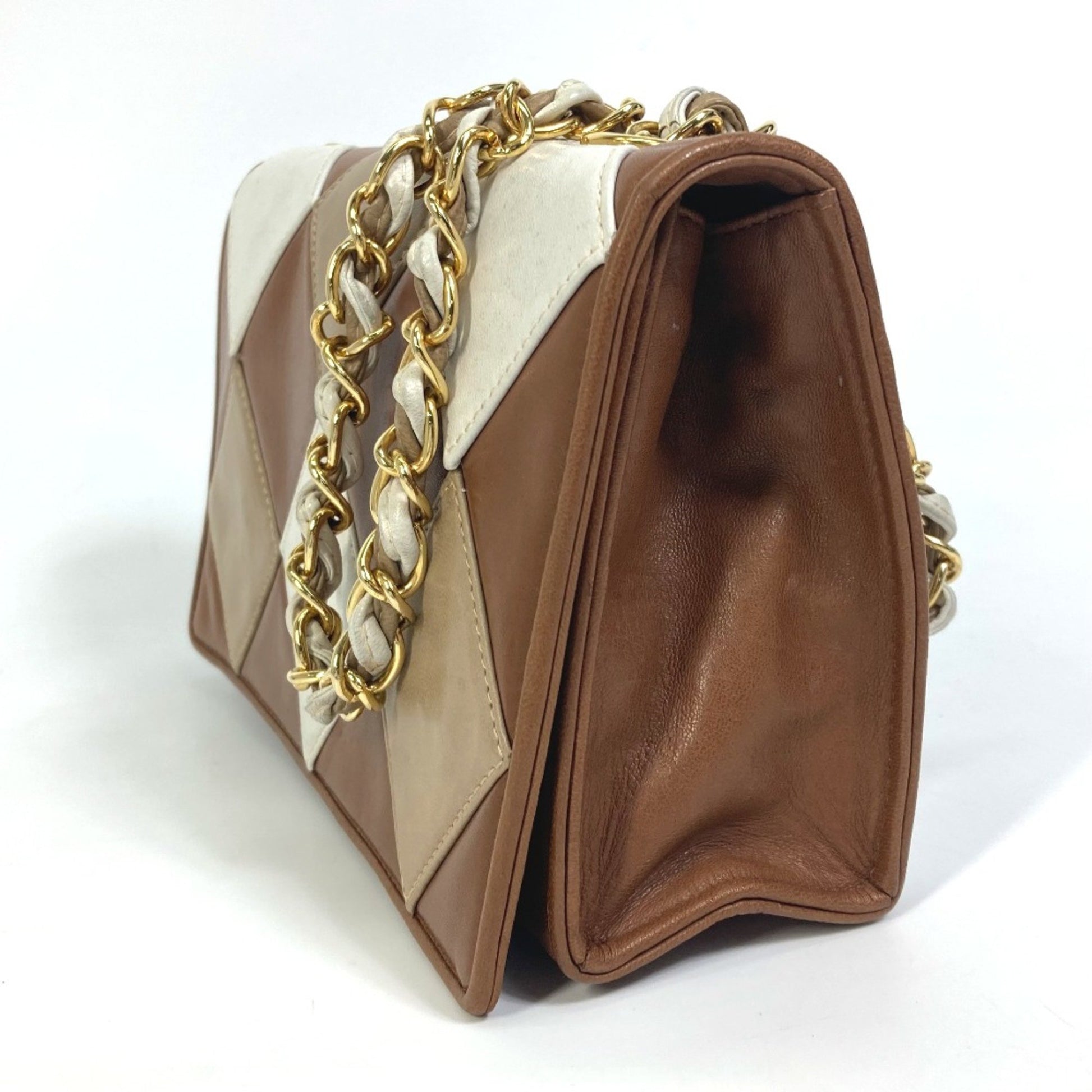 Chanel Coco Mark, Brown, Leather, shoulder