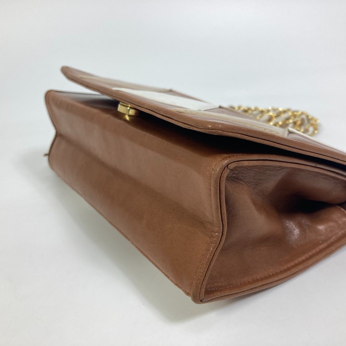 Chanel Coco Mark, Brown, Leather, shoulder