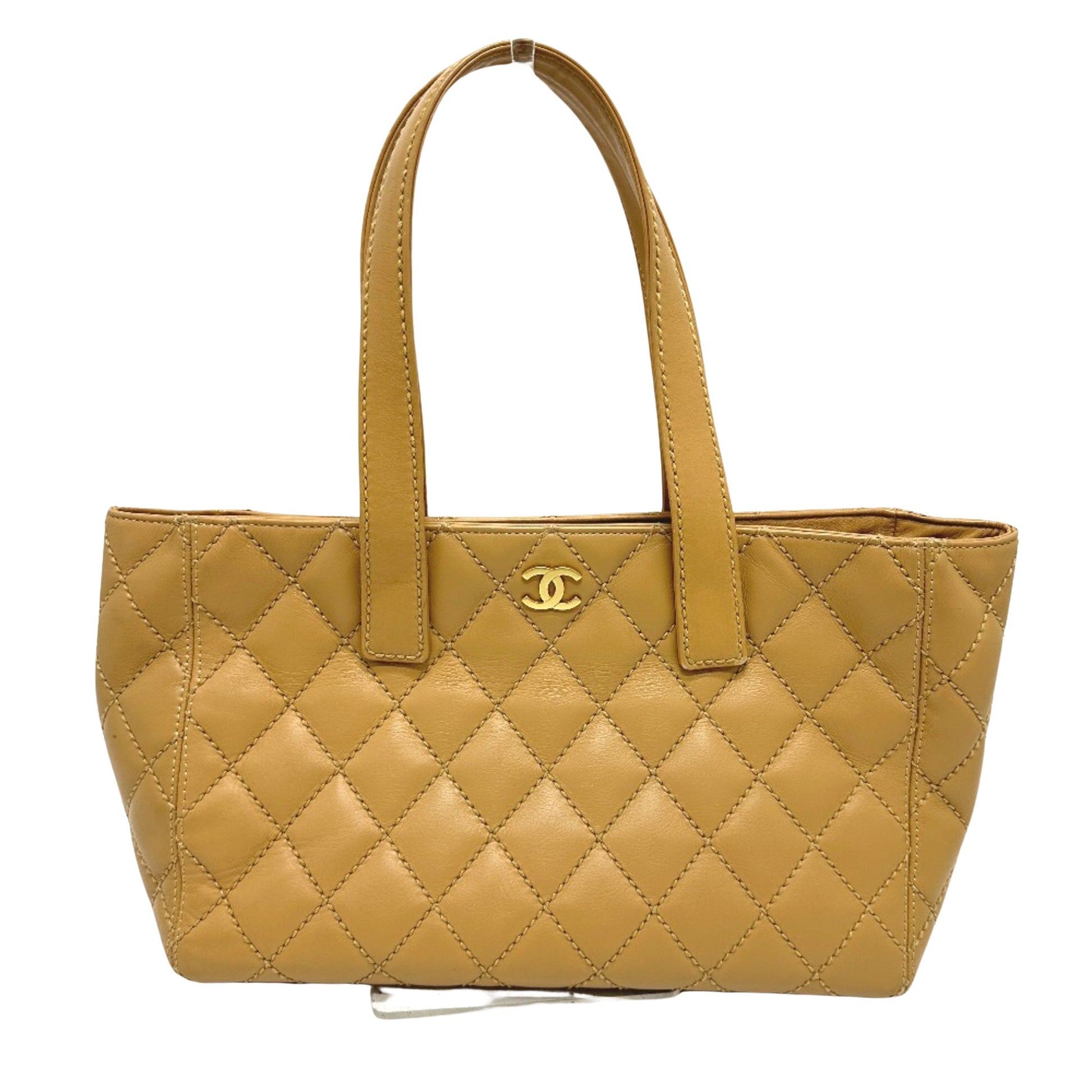 Chanel Wild stitch, Beige, Leather, tote