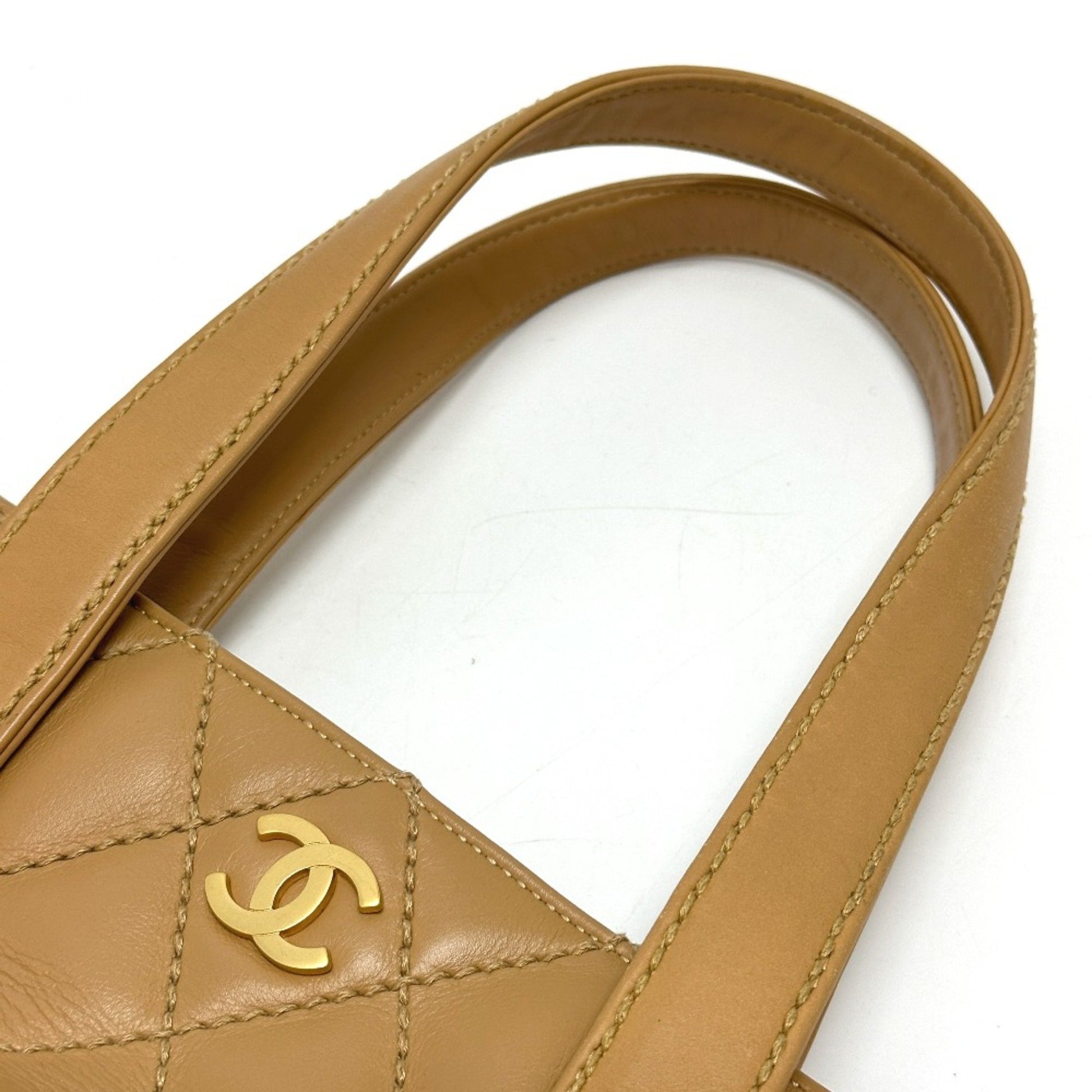 Chanel Wild stitch, Beige, Leather, tote