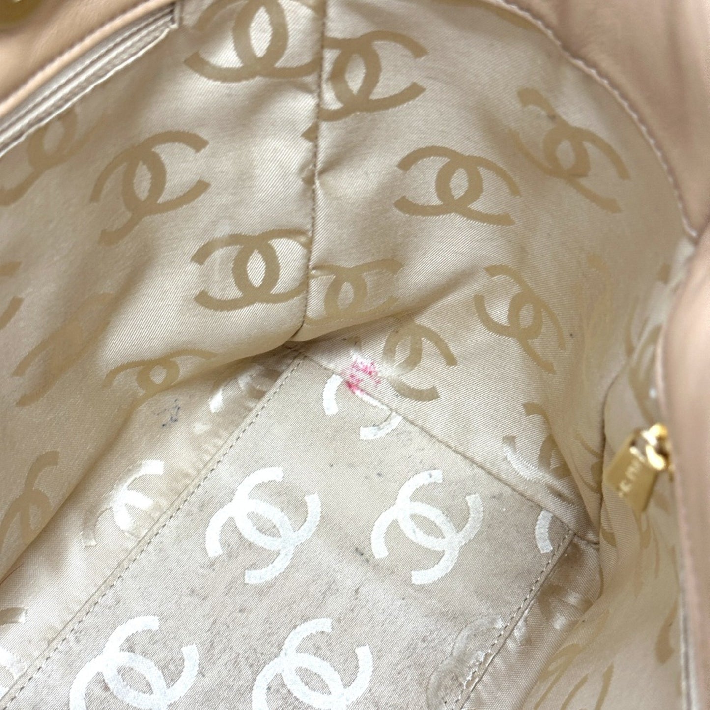 Chanel Wild stitch, Beige, Leather, tote