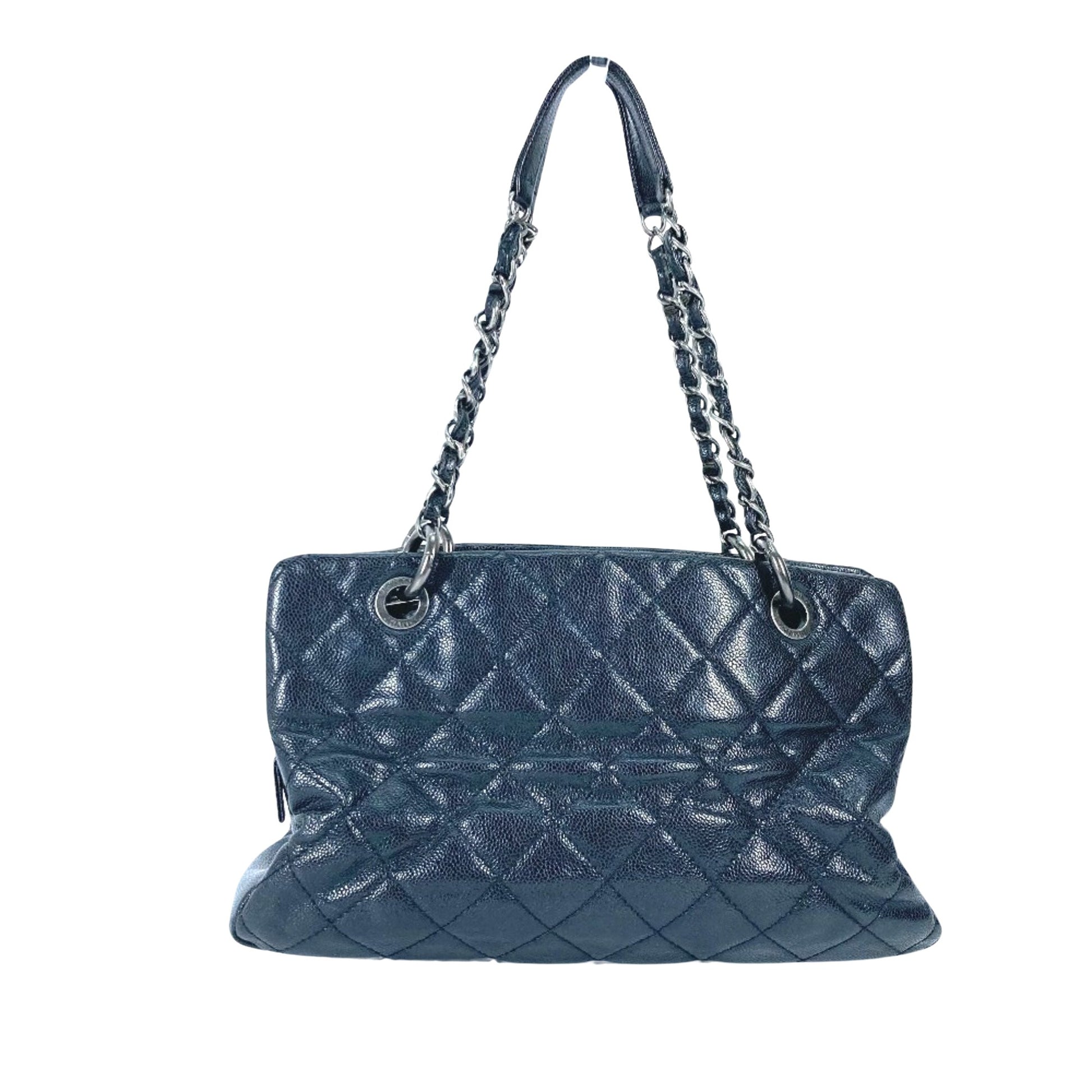 Chanel Cabas, Black, Leather, shoulder