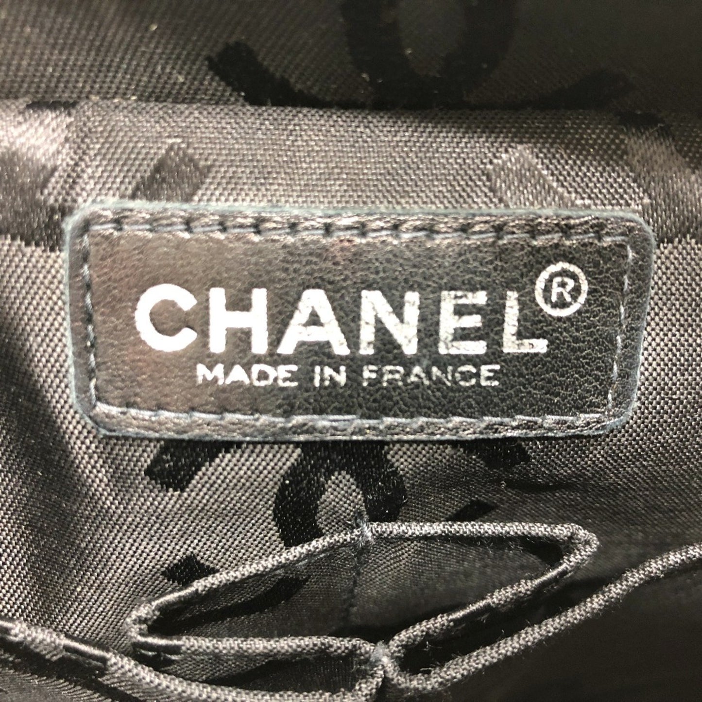 Chanel Chocolate bar, Black, Cloth, shoulder