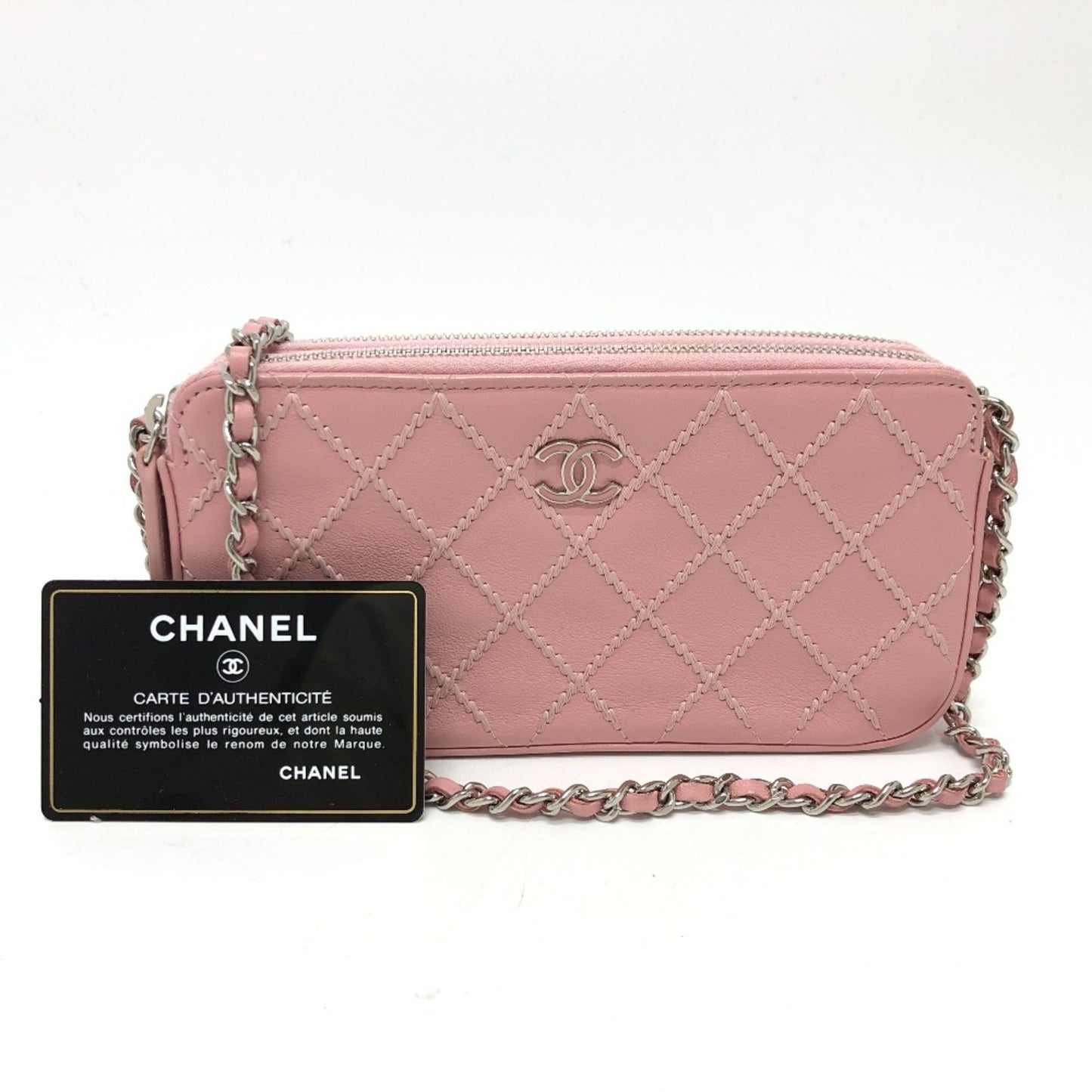 Chanel Coco Mark, Pink, Leather, shoulder