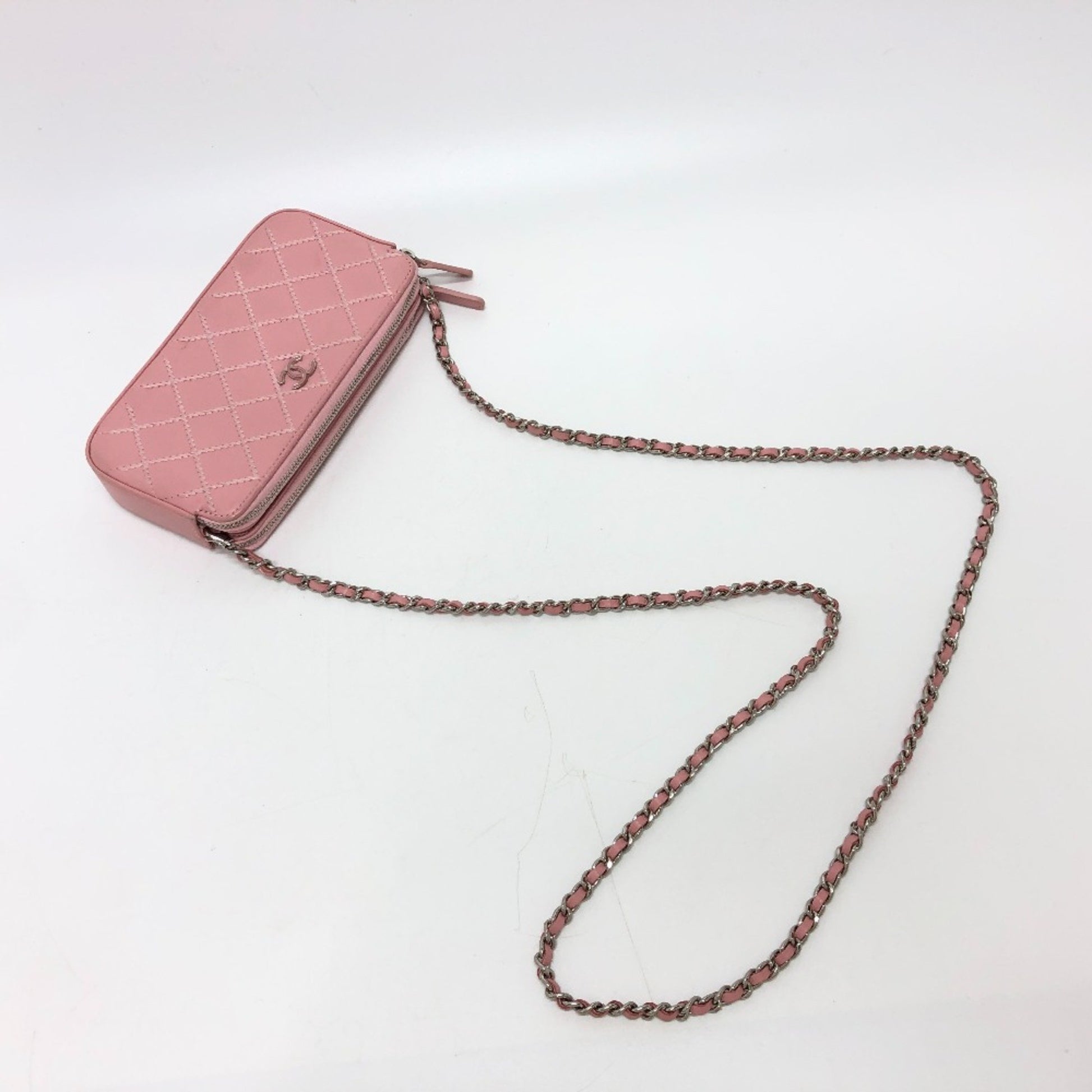 Chanel Coco Mark, Pink, Leather, shoulder