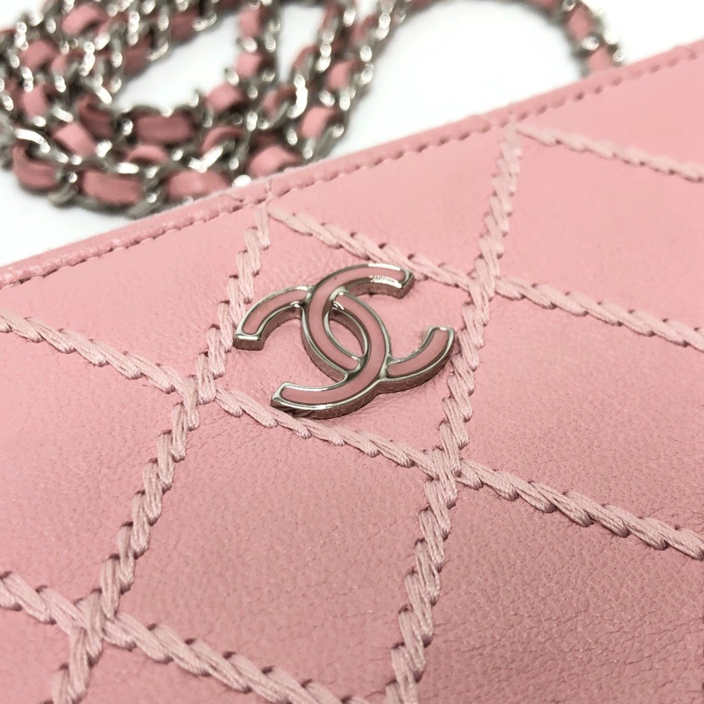 Chanel Coco Mark, Pink, Leather, shoulder