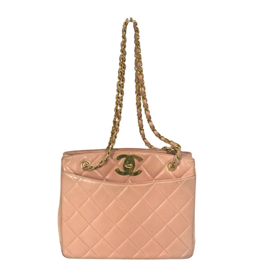 Chanel Logo CC, Pink, Leather, shoulder